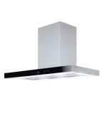 Amica KH 17127 E, Edelstahl T-Line Black 90 Designhaube, 90 cm