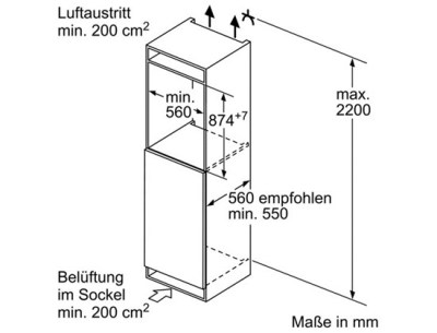 Bosch KIR21VFE0 Einbau-Kühlschrank EEK:E