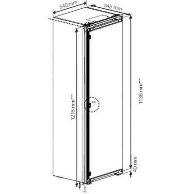 Beko BLSA210M4SN Einbau-Kühlschrank Schlepptür Nische 122cm EEK:E