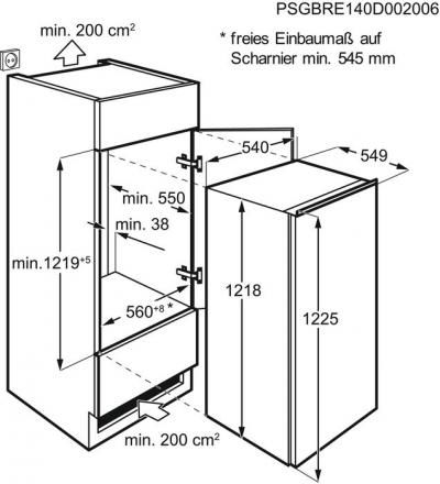 Zanussi ZRAN12FS Einbau-Kühlschrank EEK:F