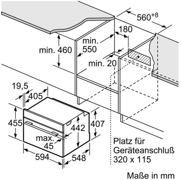 Bosch CDG634AB0 Kompaktdampfgarer schwarz