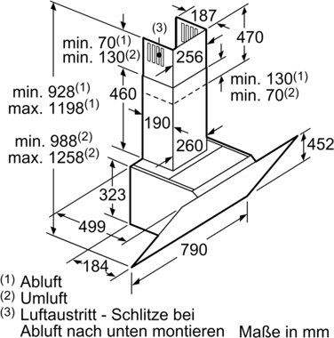 Bosch DWK87CM60 Wandhaube schwarz 80cm  EEK:B