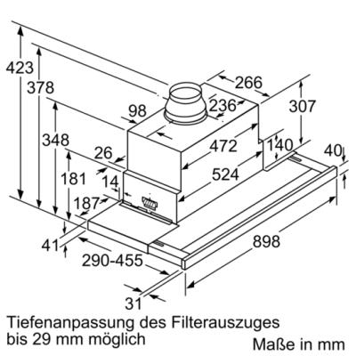 Siemens LI99SA684 Flachschirmhaube Blende schwarz 90cm EEK:A