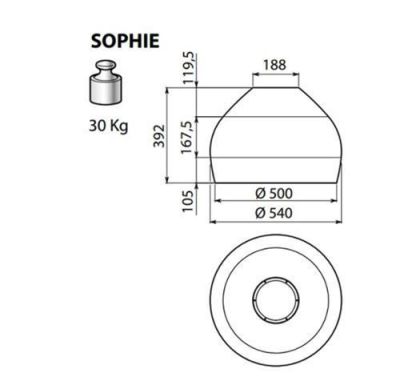 Falmec Sophie kupfer antik Inselhaube 54cm