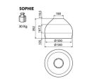 Falmec Sophie anthrazit Inselhaube 54cm