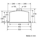 Bosch DHL575C Lüfterbaustein Edelstahl 50cm EEK:C