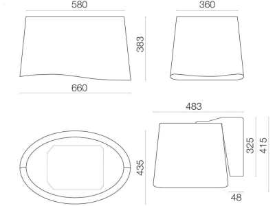 Falmec Mare E.ion Wandhaube 66cm Glas