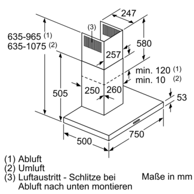 Siemens LC77BHM50 Wandhaube Edelstahl 75cm EEK:B