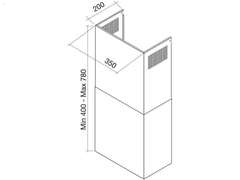 Falmec 101316 Schacht Wand extra breit KCQAN00#3