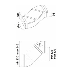 Falmec 101664 Doppel-Horizontalbogen KACL.345