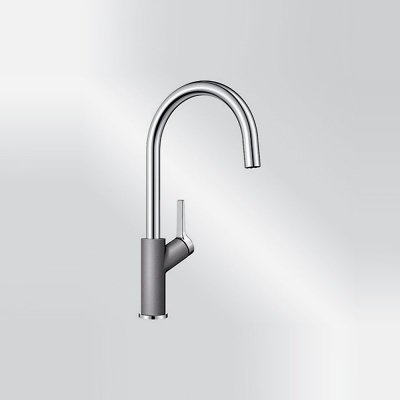 Blanco Carena Silgranit alumetallic/chrom HD Festauslauf 520973