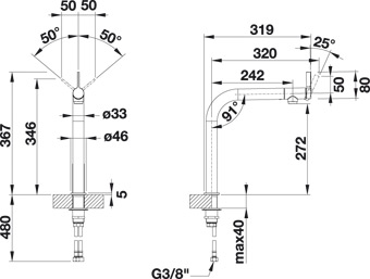 Blanco Vonda Chrom HD Festauslauf 518434