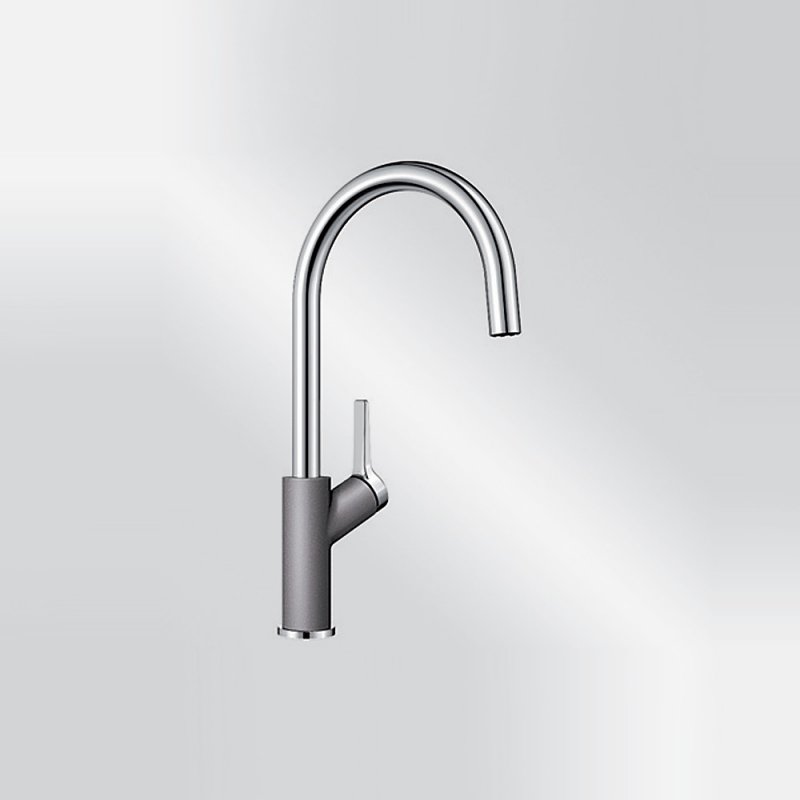 Blanco Carena Silgranit alumetallic/chrom HD Festauslauf 520973