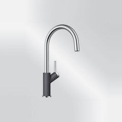 Blanco Carena Silgranit felsgrau/chrom HD Festauslauf 520972