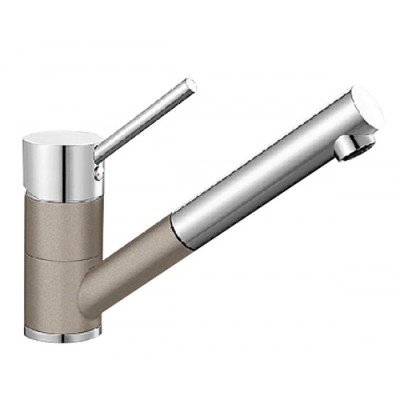 Blanco Antas-S Silgranit-Look chrom zweifarbig ND Niederdruck Zugauslauf tartufo 517638