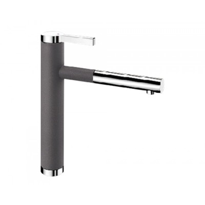 Blanco Linee-S Silgranit-Look felsgrau/chrom HD Zugauslauf 518804
