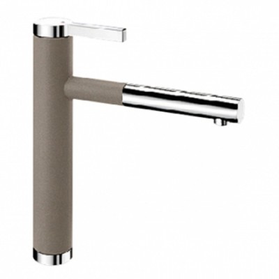 Blanco Linee-S Silgranit-Look tartufo/chrom HD Zugauslauf 518446