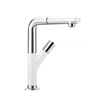 Blanco Yovis-S Silgranit/Chrom silgranitweiß/chrom HD Zugauslauf 518295