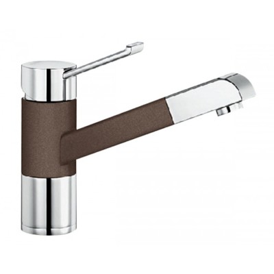 Blanco Zenos-S SilgranitLook chrom zweifarbig HD Zugauslauf cafe 517827