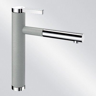 Blanco Linee-S Silgranit-Look perlgrau/chrom HD Zugauslauf 520745