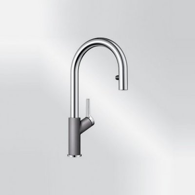 Blanco Carena-S Vario Silgranit alumetallic/chrom HD Zugauslauf 521360