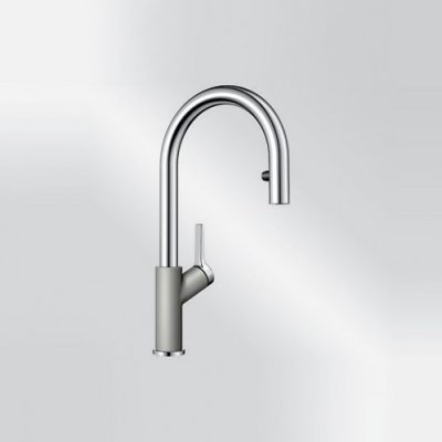 Blanco Carena-S Vario Silgranit perlgrau/chrom HD Zugauslauf 521367