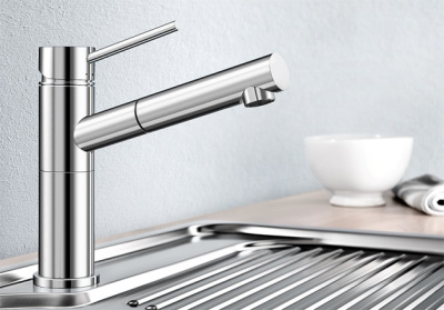 Blanco Alta-S compact chrom Niederdruck Zugauslauf 518448