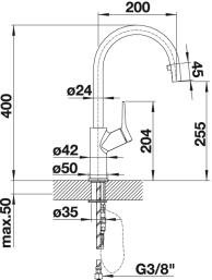Blanco Carena-S chrom Zugauslauf HD 520767