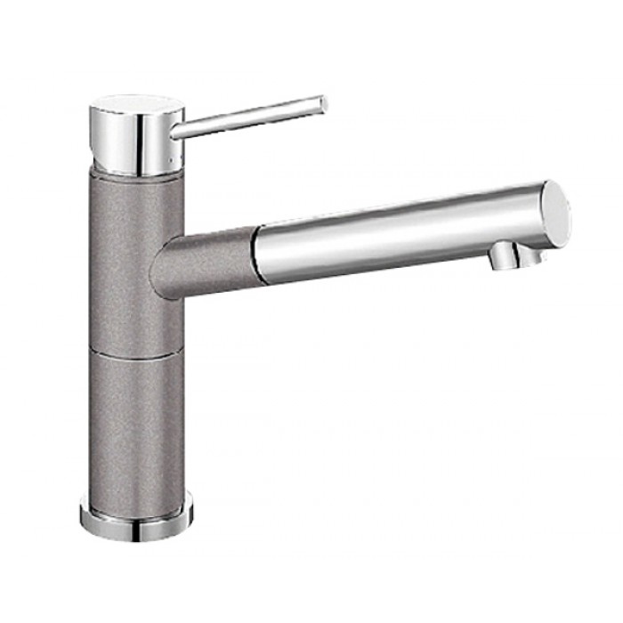 Blanco Alta-S Compact Silgranit/Chrom zweifarbig HD Zugauslauf alumetallic 515326