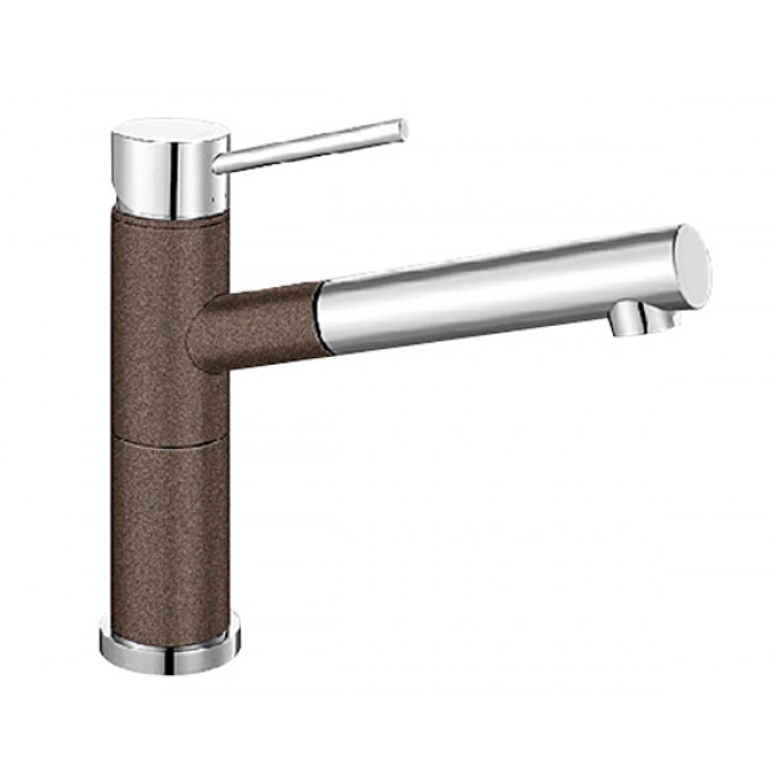 Blanco Alta-S Compact Silgranit/Chrom zweifarbig HD Zugauslauf cafe 515334 Blanco Alta-S Compact Silgranit/Chrom zweifarbig HD Zugauslauf cafe 515334