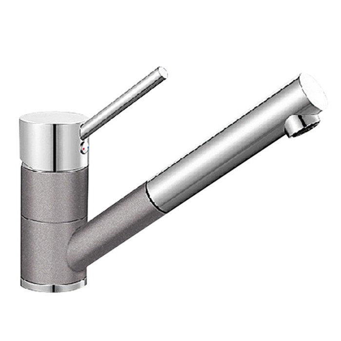 Blanco Antas-S Silgranit-Look chrom zweifarbig ND Niederdruck Zugauslauf alumetallic 516765 Blanco Antas-S Silgranit-Look chrom zweifarbig ND Niederdruck Zugauslauf alumetallic 516765