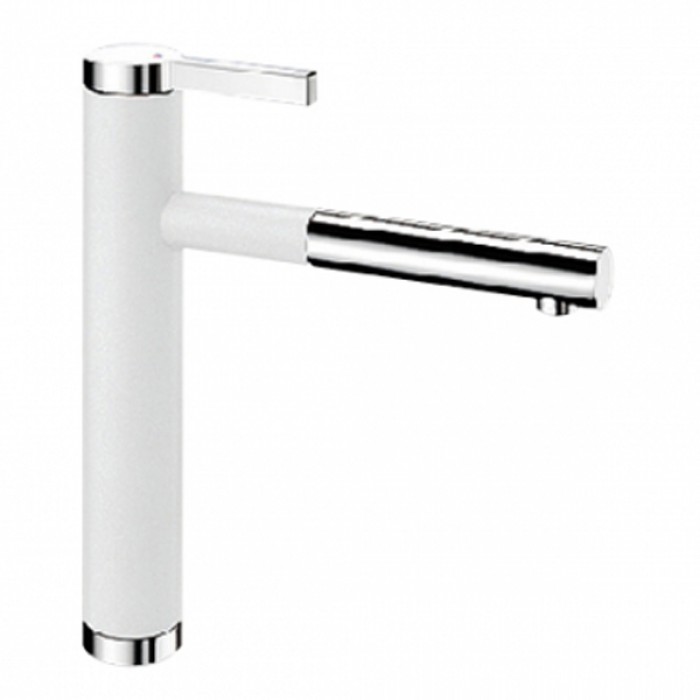 Blanco Linee-S Silgranit-Look weiß/Chrom HD Zugauslauf 518441 Blanco Linee-S Silgranit-Look weiß/Chrom HD Zugauslauf 518441