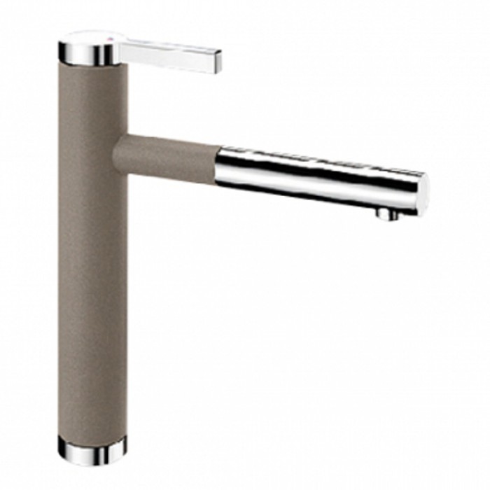 Blanco Linee-S Silgranit-Look tartufo/chrom HD Zugauslauf 518446