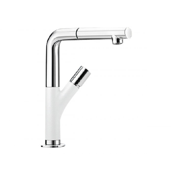 Blanco Yovis-S Silgranit/Chrom silgranitweiß/chrom HD Zugauslauf 518295