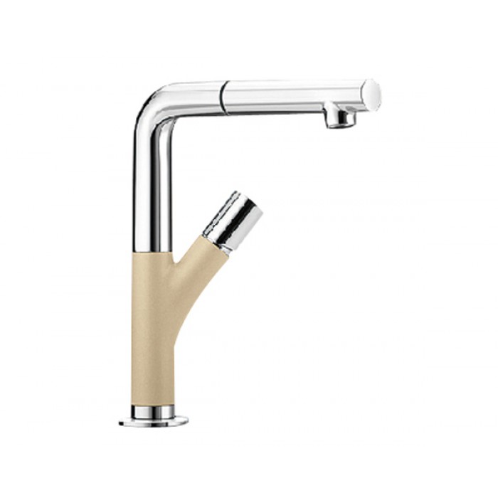 Blanco Yovis-S Silgranit/Chrom champagner/chrom HD Zugauslauf 518297