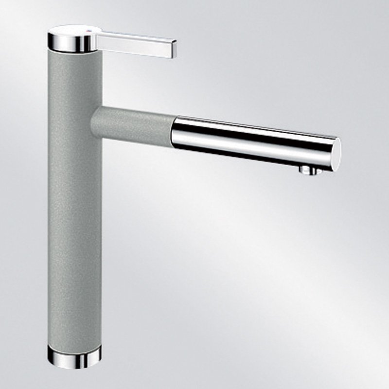 Blanco Linee-S Silgranit-Look perlgrau/chrom HD Zugauslauf 520745