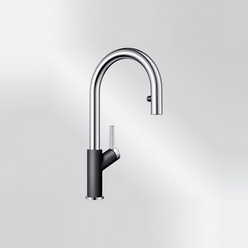 Blanco Carena-S Vario Silgranit anthrazit/chrom HD Zugauslauf 521358 Blanco Carena-S Vario Silgranit anthrazit/chrom HD Zugauslauf 521358