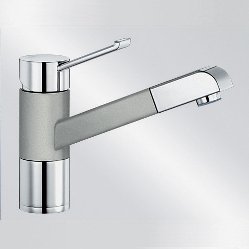 Blanco Zenos-S SilgranitLook chrom zweifarbig HD Zugauslauf perlgrau 520760 Blanco Zenos-S SilgranitLook chrom zweifarbig HD Zugauslauf perlgrau 520760