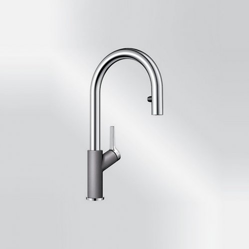 Blanco Carena-S Vario Silgranit alumetallic/chrom HD Zugauslauf 521360