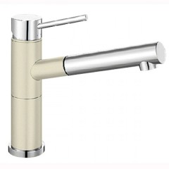 Blanco Alta-S Compact Silgranit/Chrom zweifarbig HD Zugauslauf jasmin 515328