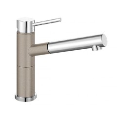 Blanco Alta-S Compact Silgranit/Chrom zweifarbig HD Zugauslauf tartufo 517634