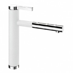 Blanco Linee-S Silgranit-Look weiß/Chrom HD Zugauslauf 518441