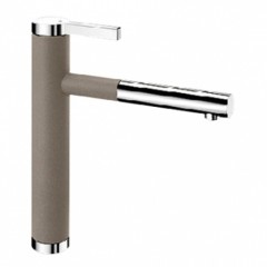 Blanco Linee-S Silgranit-Look tartufo/chrom HD Zugauslauf 518446