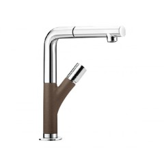 Blanco Yovis-S Silgranit/Chrom cafe/chrom HD Zugauslauf cafe 518299