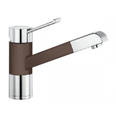 Blanco Zenos-S SilgranitLook chrom zweifarbig HD Zugauslauf cafe 517827