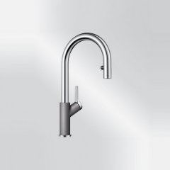 Blanco Carena-S Vario Silgranit alumetallic/chrom HD Zugauslauf 521360
