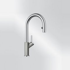 Blanco Carena-S Vario Silgranit perlgrau/chrom HD Zugauslauf 521367