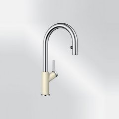 Blanco Carena-S Vario Silgranit jasmin/chrom HD Zugauslauf 521372