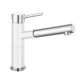 Blanco Alta-S Compact Silgranit/Chrom zweifarbig HD Zugauslauf silgranitweiß 515327