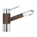 Blanco Zenos-S SilgranitLook chrom zweifarbig HD Zugauslauf cafe 517827
